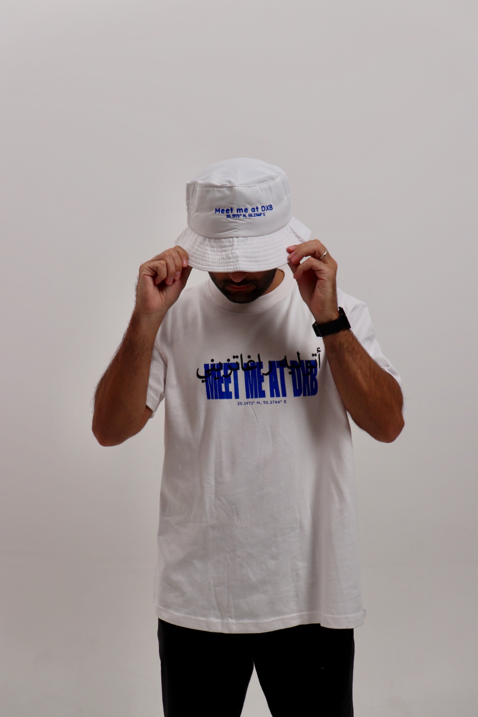 DXB Bucket Hat White