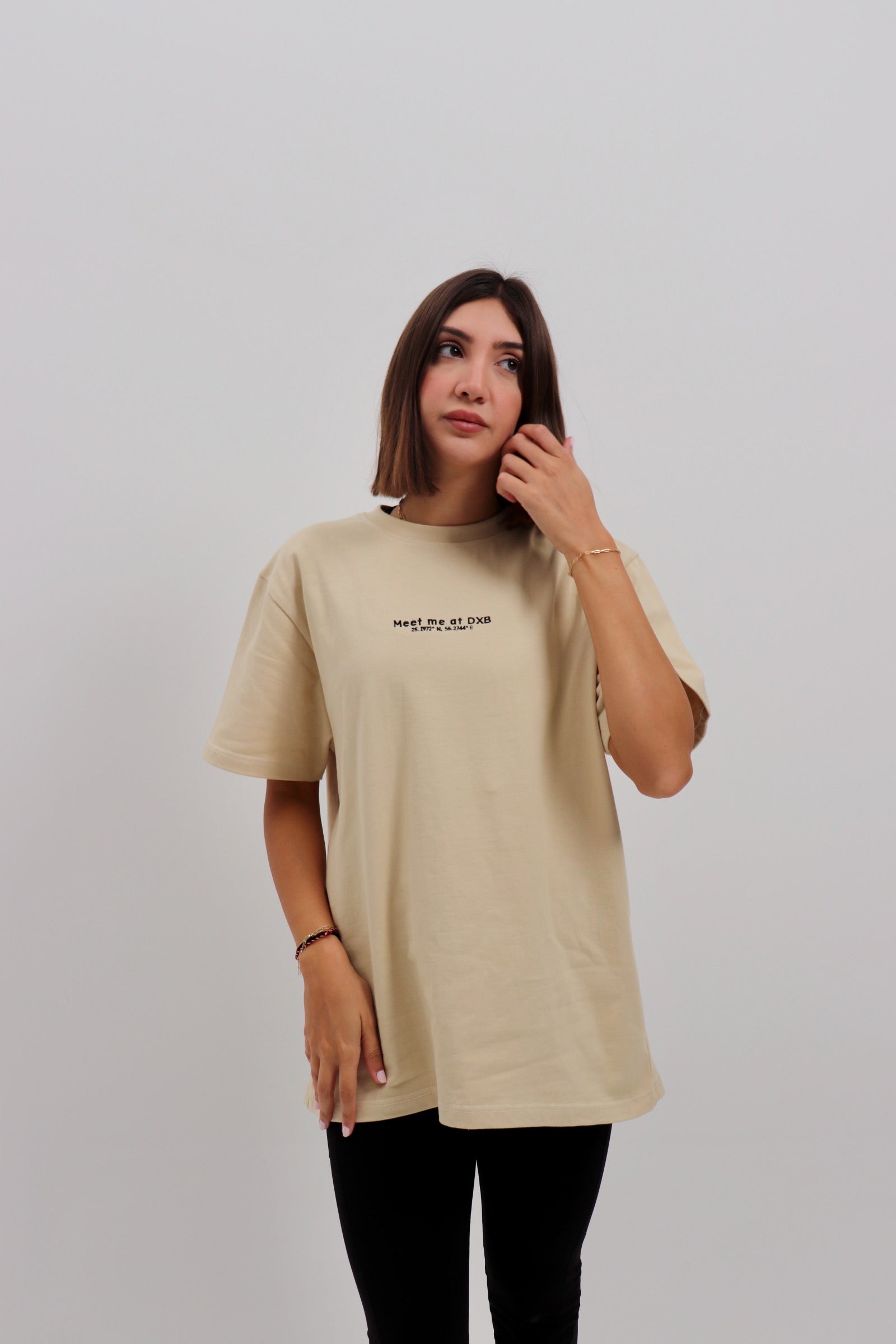 Essential DXB Tee Beige